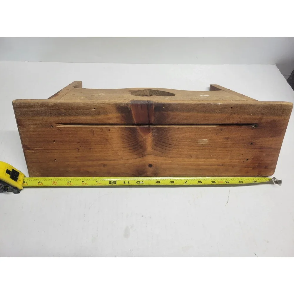 Vintage Rustic Pine Wood Heart Cutout Wall Shelf Farmhouse Country Decor 18in
